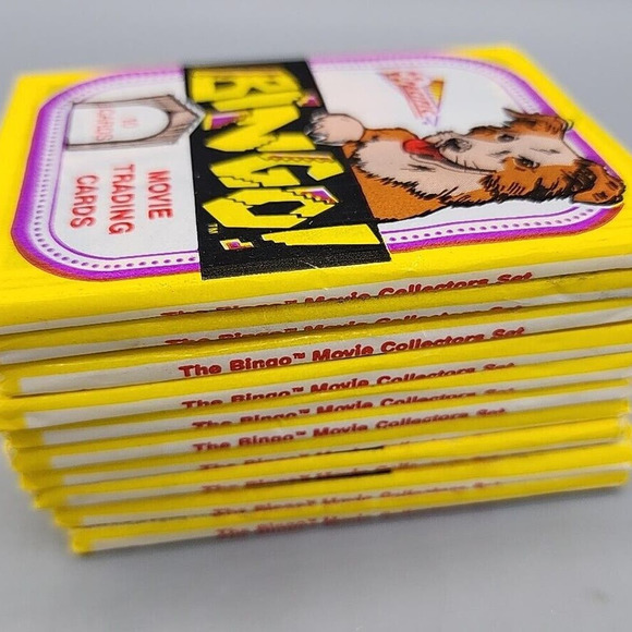 Bingo Movie Trading Card Packs 1990s Lot of 10 Unopened Packs Cute Dog Cards - Picture 6 of 9